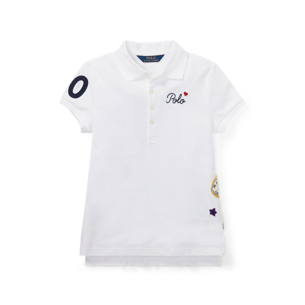 Patchwork Stretch Pique Polo GIRLS 7-14 YEARS 1