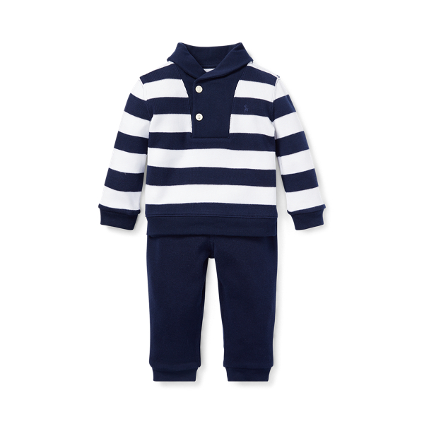 Striped Cotton Top & Pant Set Baby Boy 1