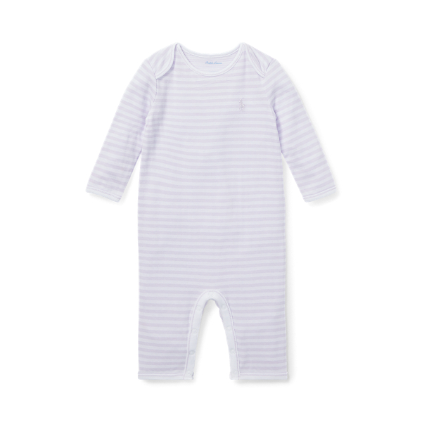 Striped Jacquard Coverall Baby Girl 1