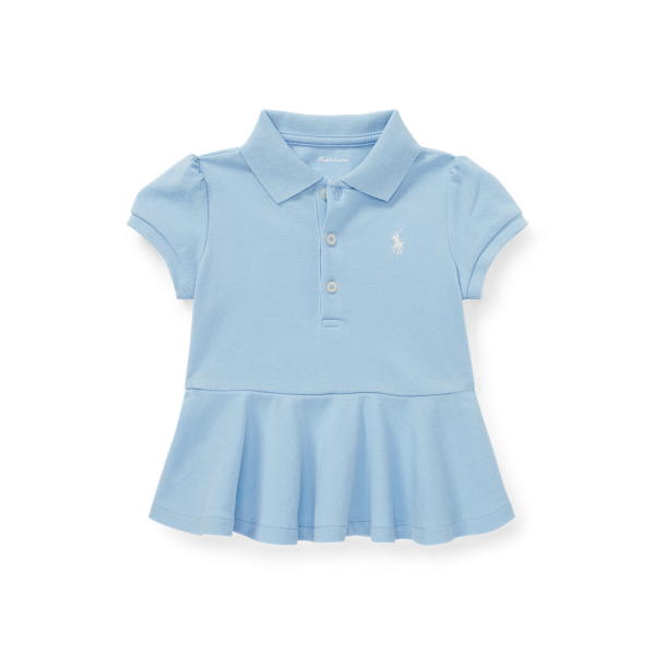 Cotton Pique Peplum Polo Shirt Baby Girl 1