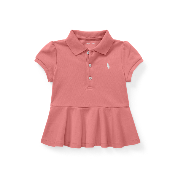Cotton Pique Peplum Polo Shirt Baby Girl 1