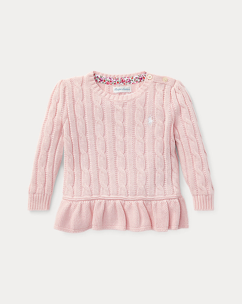 Cable-Knit Cotton Sweater Baby Girl 1