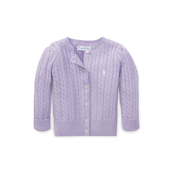 Cable-Knit Cotton Cardigan Baby Girl 1