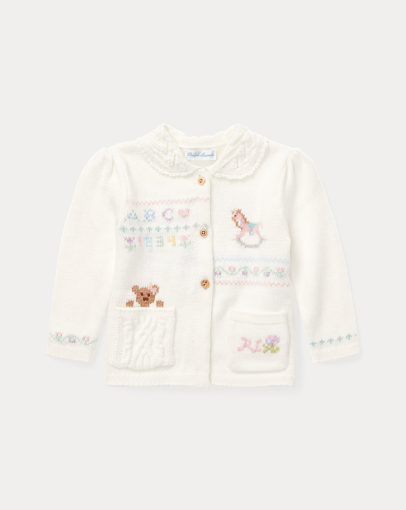 Intarsia Cotton-Wool Cardigan Baby Girl 1