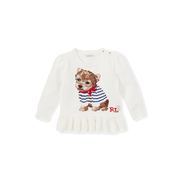 Intarsia-Knit Dog Sweater Baby Girl 1