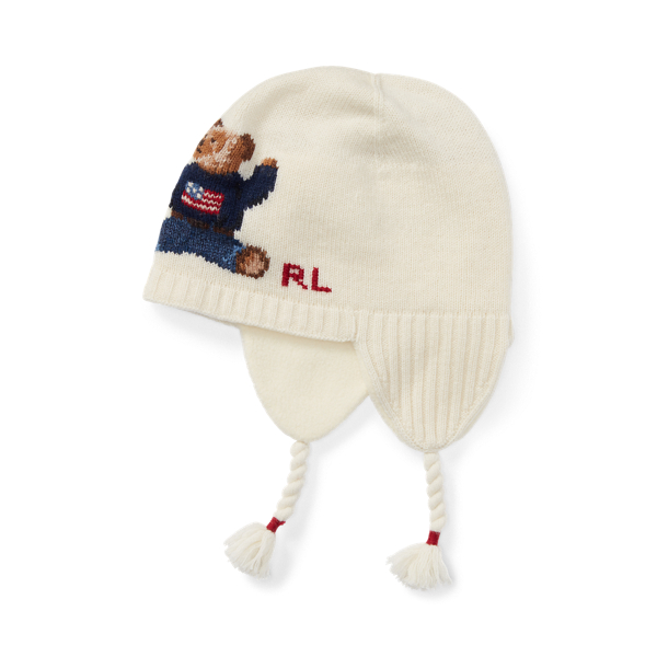 Bonnet Polo Bear en laine melangee pour Baby Ralph Lauren FR