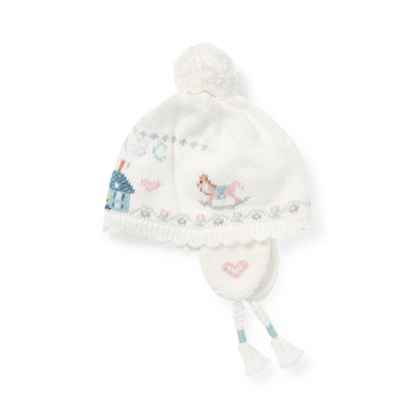 Intarsia-Knit Cotton-Wool Hat Baby Girl 1