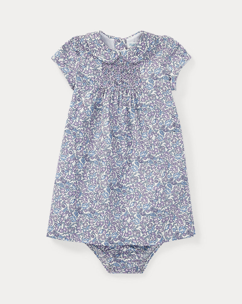 Floral Cotton Dress & Bloomer Baby Girl 1