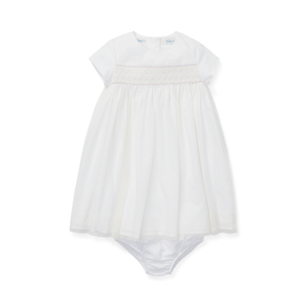 Hand-Smocked Tulle Dress Baby Girl 1