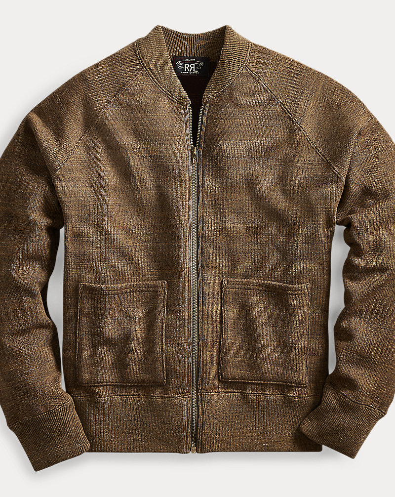 Cotton-Wool Full-Zip Cardigan RRL 1