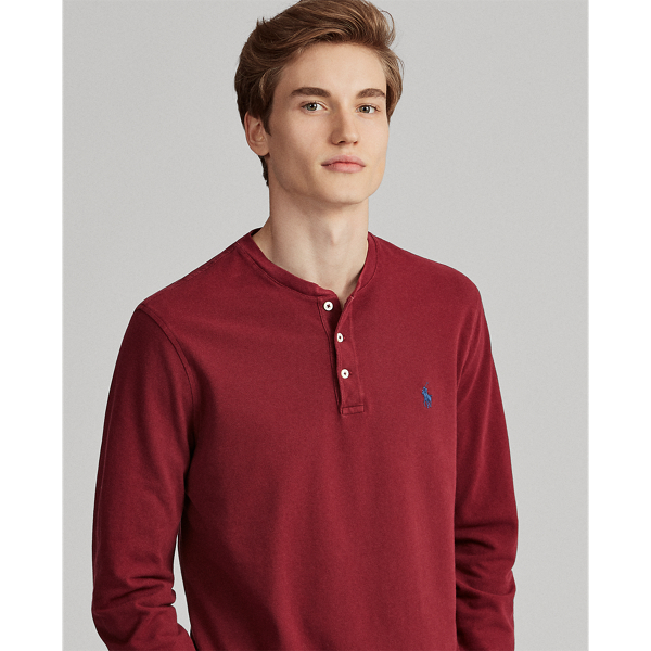 Featherweight mesh henley 2025