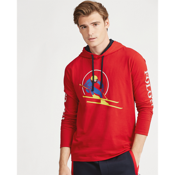 Cotton jersey hooded tee on sale