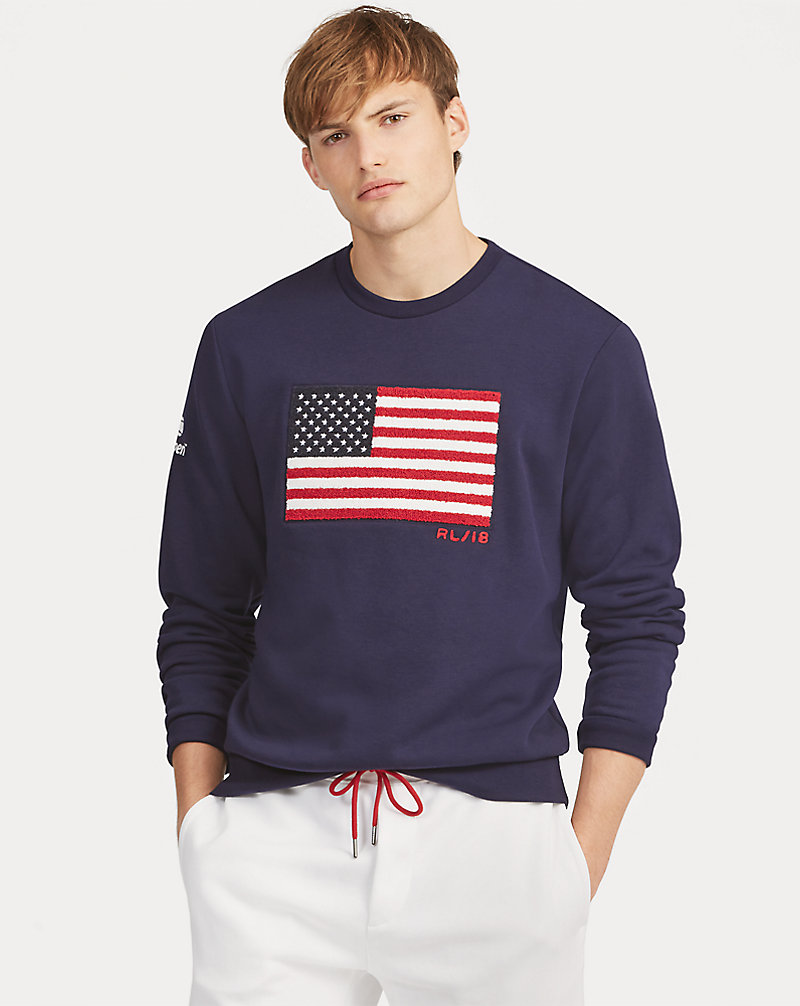 US Open Flag Fleece Sweatshirt Polo Ralph Lauren 1
