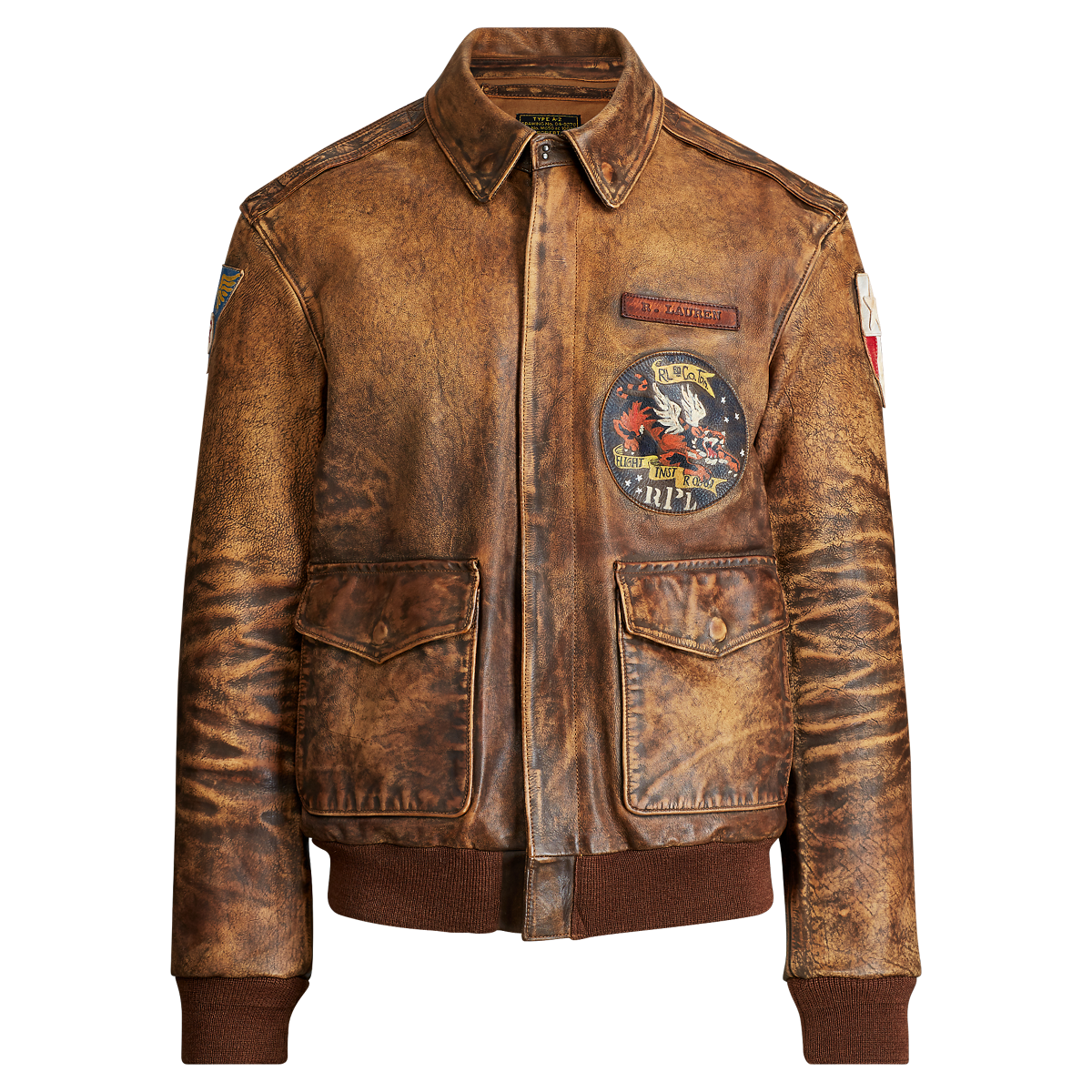 Polo ralph lauren hotsell leather bomber jacket