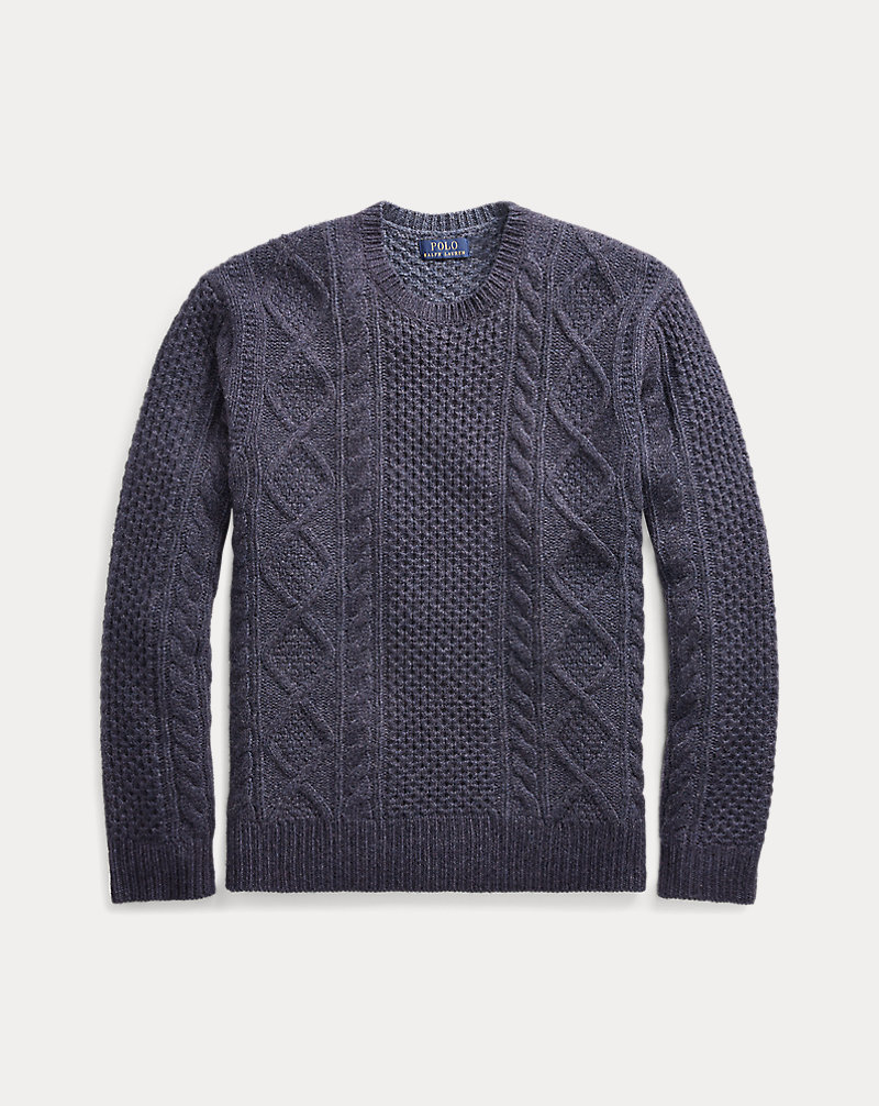 Aran-Knit Wool Sweater Polo Ralph Lauren 1