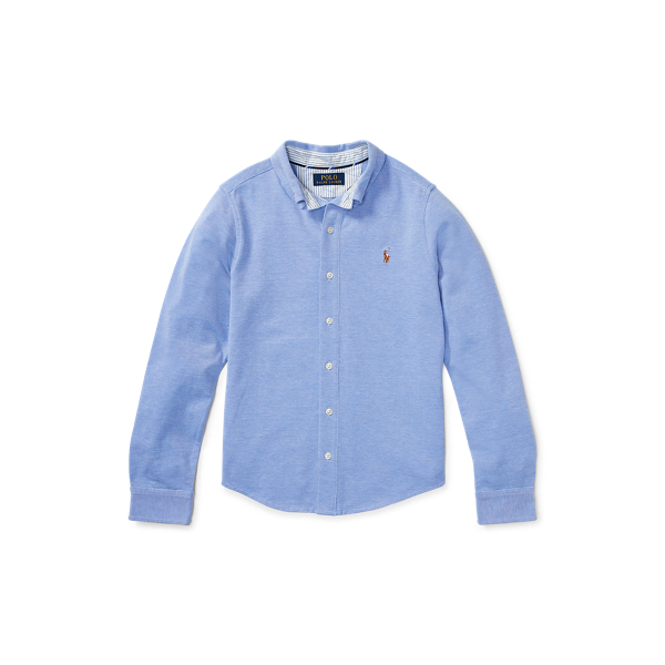 Knit Cotton Oxford Shirt para rapazes Ralph Lauren® PT