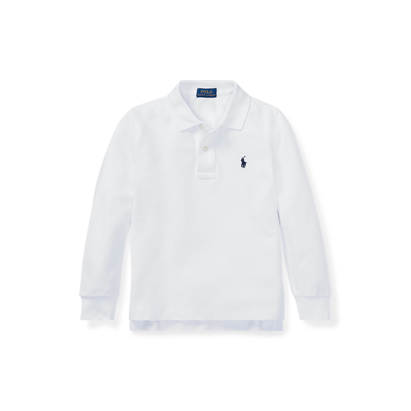 Cotton Mesh Long-Sleeve Polo Shirt Boys 2-7 1