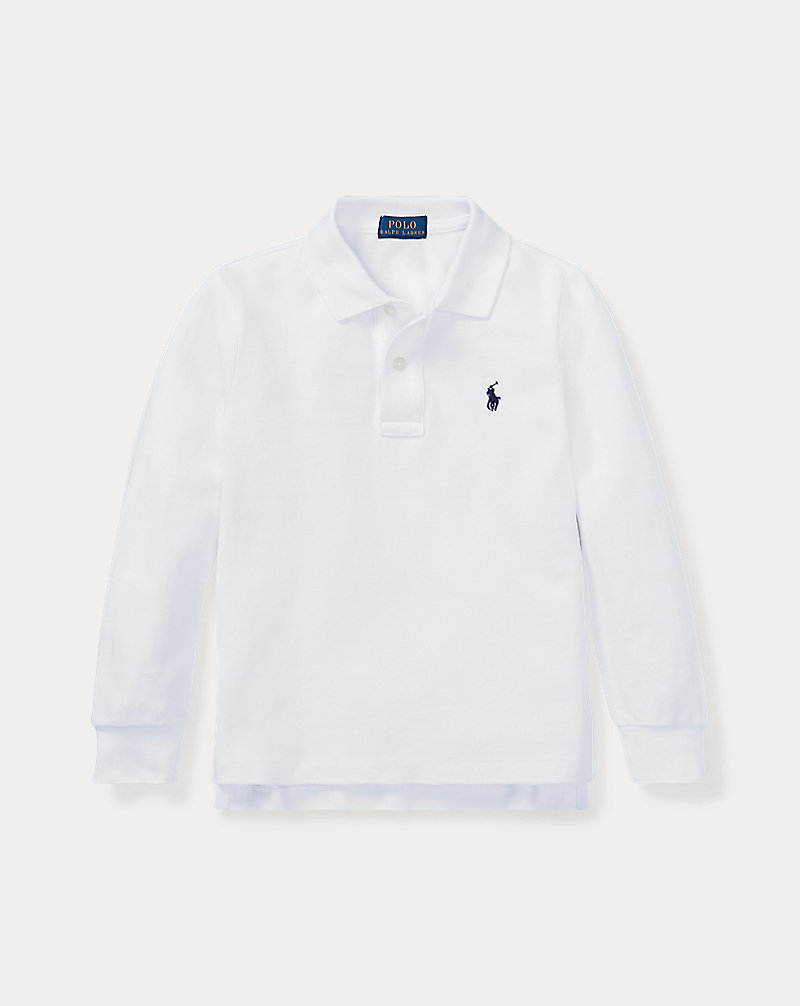 Cotton Mesh Long-Sleeve Polo Shirt Boys 2-7 1