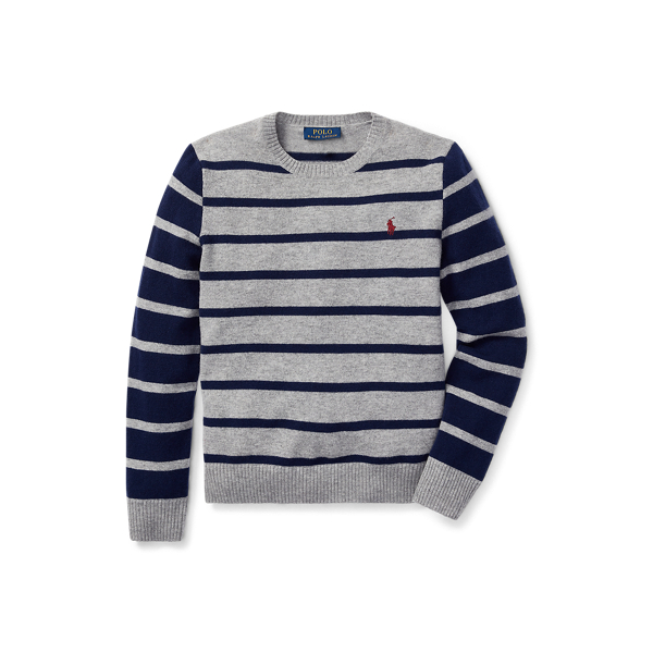 Striped Wool Crewneck Sweater BOYS 6-14 YEARS 1