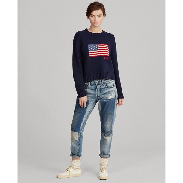 Pull ralph lauren hotsell drapeau américain femme