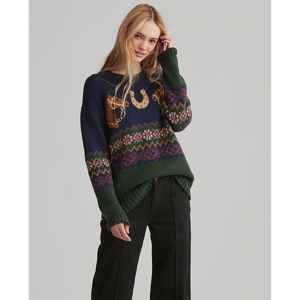 Pull Fair Isle fer à cheval pour Women | Ralph Lauren® FR