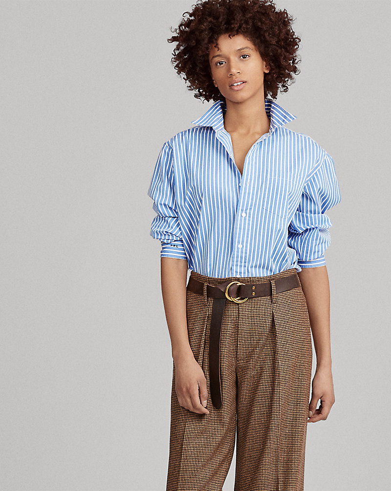 Big Fit Striped Cotton Shirt Polo Ralph Lauren 1