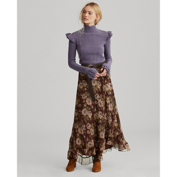 Floral-Print Silk Maxiskirt Polo Ralph Lauren 1