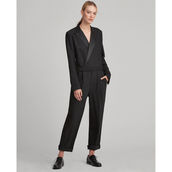 Wool-Blend Tuxedo Jumpsuit Polo Ralph Lauren 1