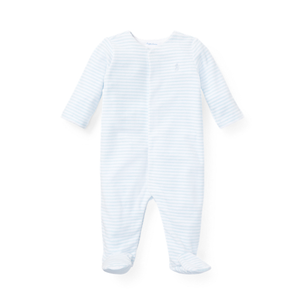 Striped Velour Coverall Baby Boy 1