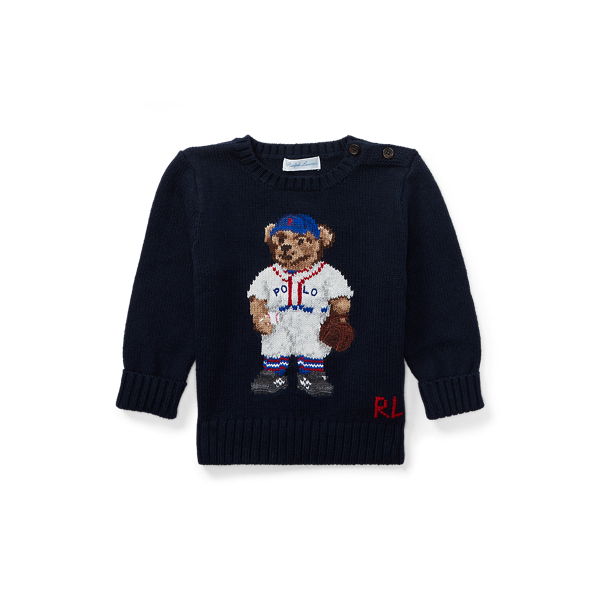 Baseball Bear Cotton Sweater Baby Boy 1