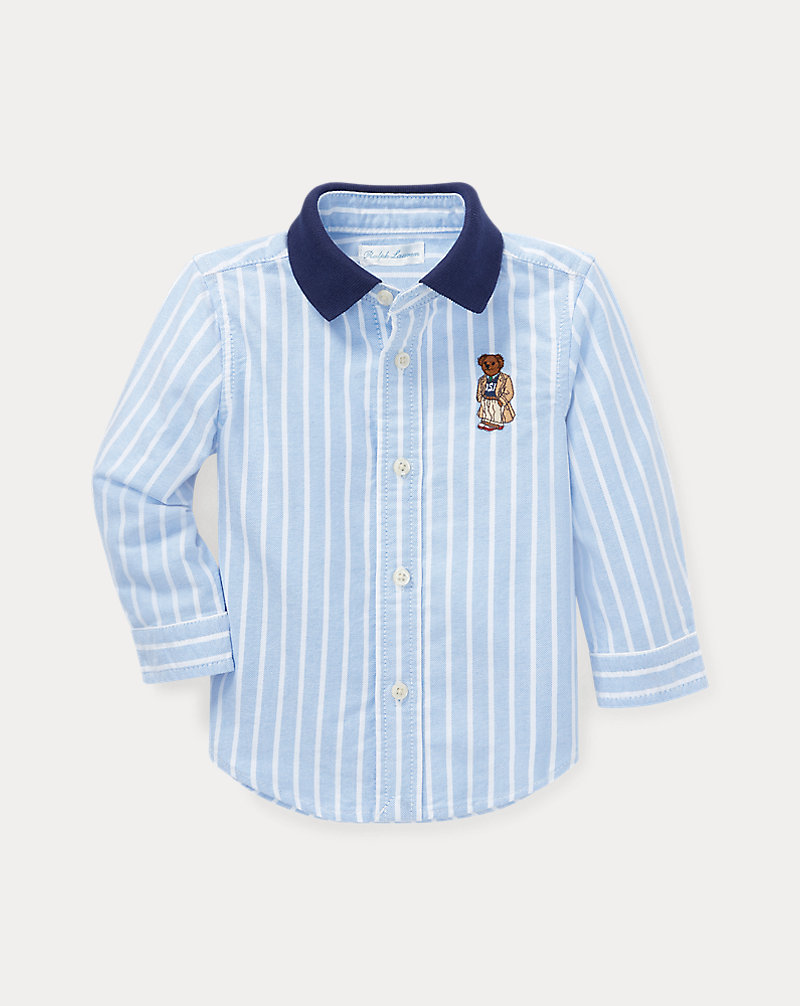 Camicia Oxford in cotone Polo Bear Bimbo 1