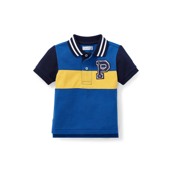Embroidered Cotton Mesh Polo Baby Boy 1