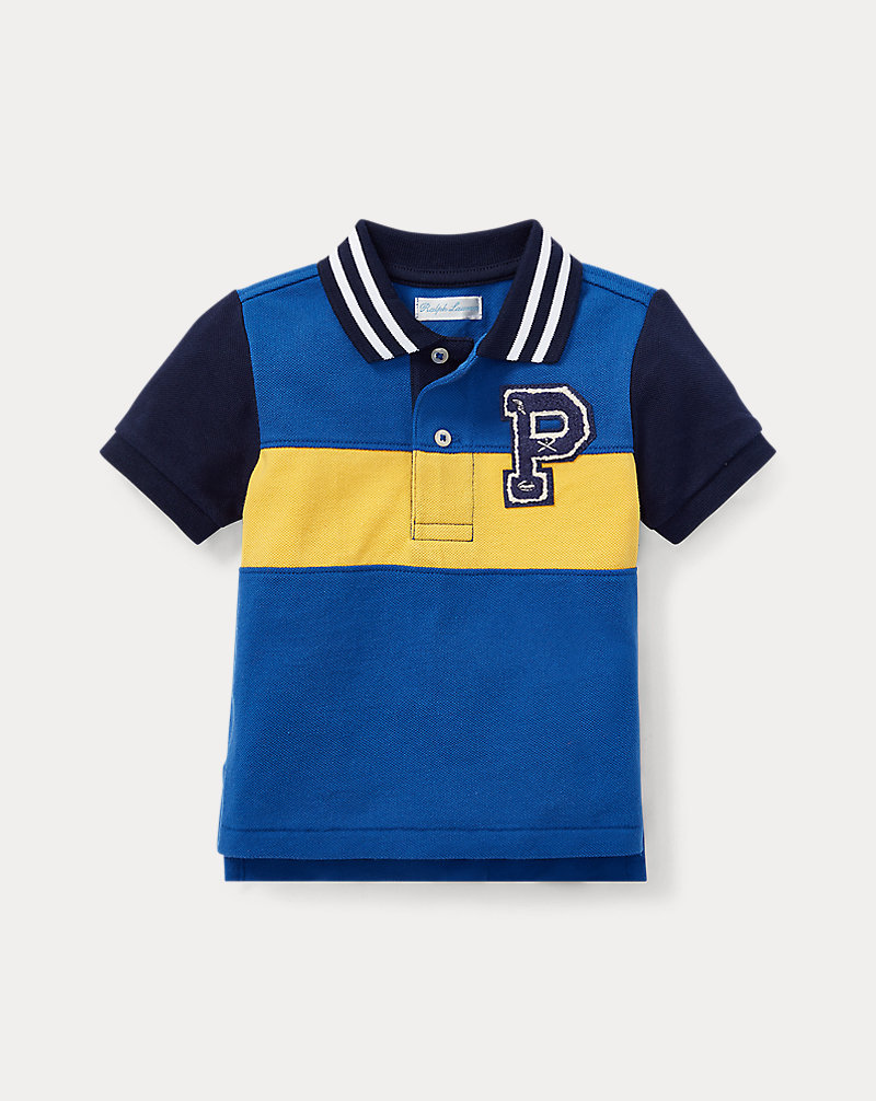 Embroidered Cotton Mesh Polo Baby Boy 1