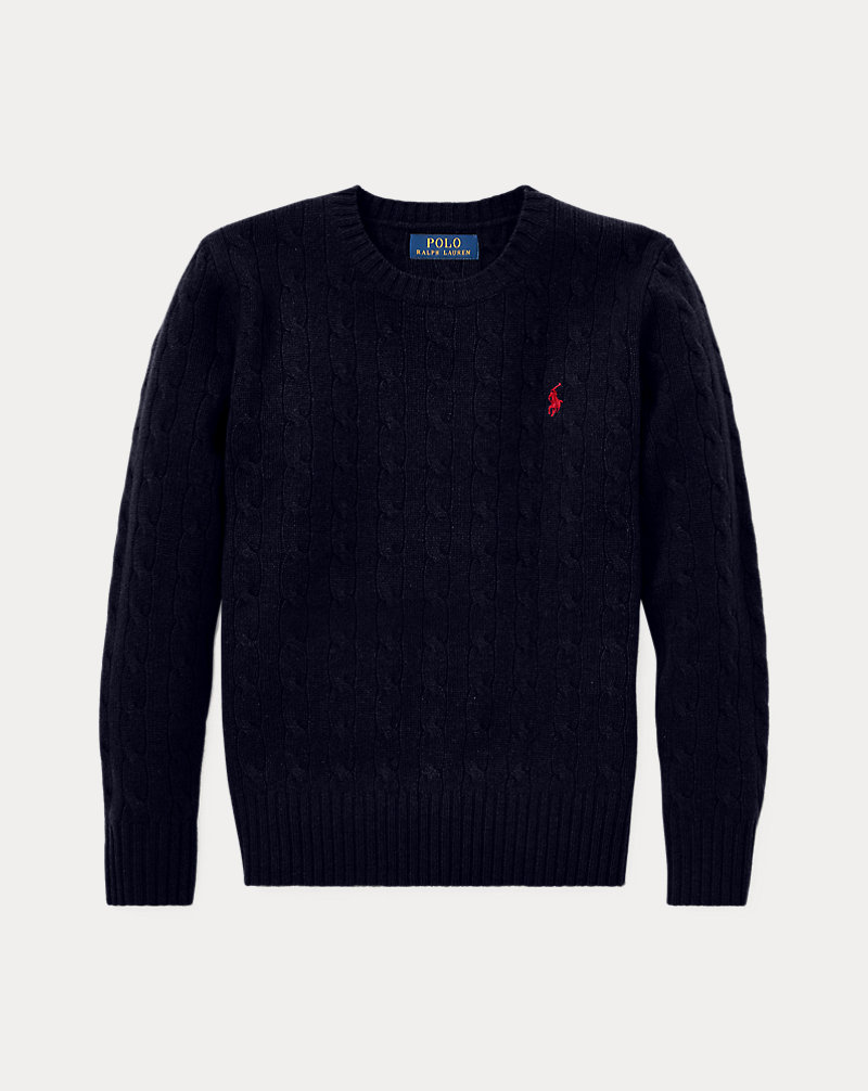 Cable Wool-Cashmere Sweater BOYS 6-14 YEARS 1