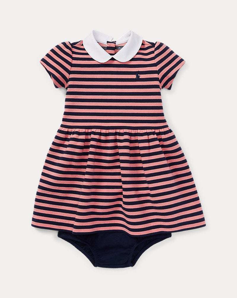 Striped Ponte Dress & Bloomer Baby Girl 1