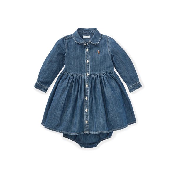 Shirred Denim Shirtdress & Bloomer