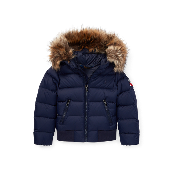 Doudoune bordée de fausse fourrure pour filles Ralph Lauren® FR