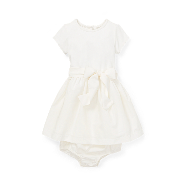 Knit-Woven Fit-and-Flare Dress Baby Girl 1