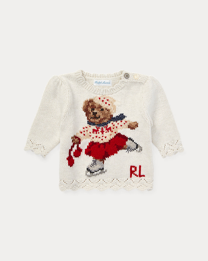 Holiday Bear Sweater Baby Girl 1