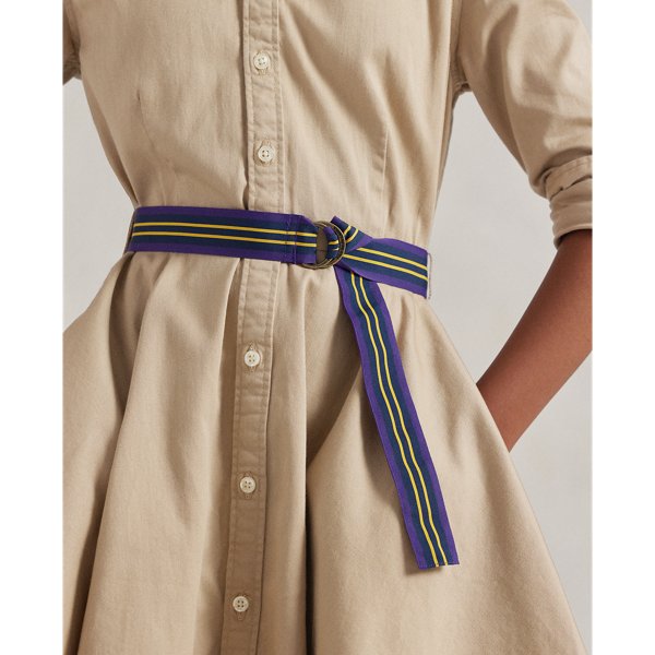 Girls 7-16 Belted Cotton Chino Shirtdress 6