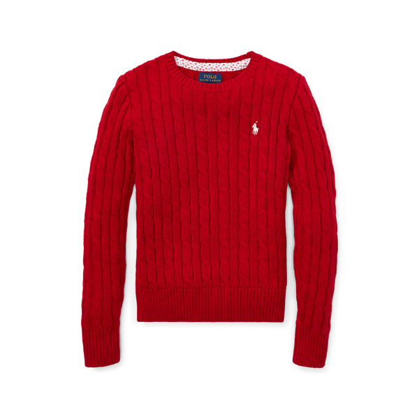 Cable-Knit Cotton Jumper GIRLS 7-14 YEARS 1