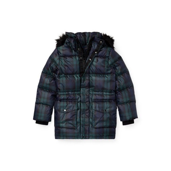Tartan Down Hooded Jacket for Girls Ralph Lauren® UK