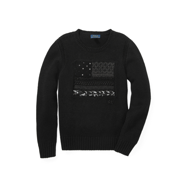Pull en maille uni à col rond - Rouge - Fille - 7.20