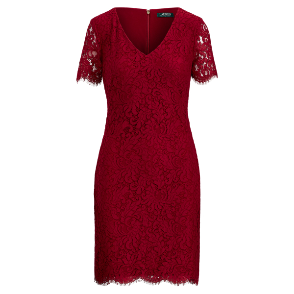 Scalloped Lace Dress for Women Ralph Lauren UK