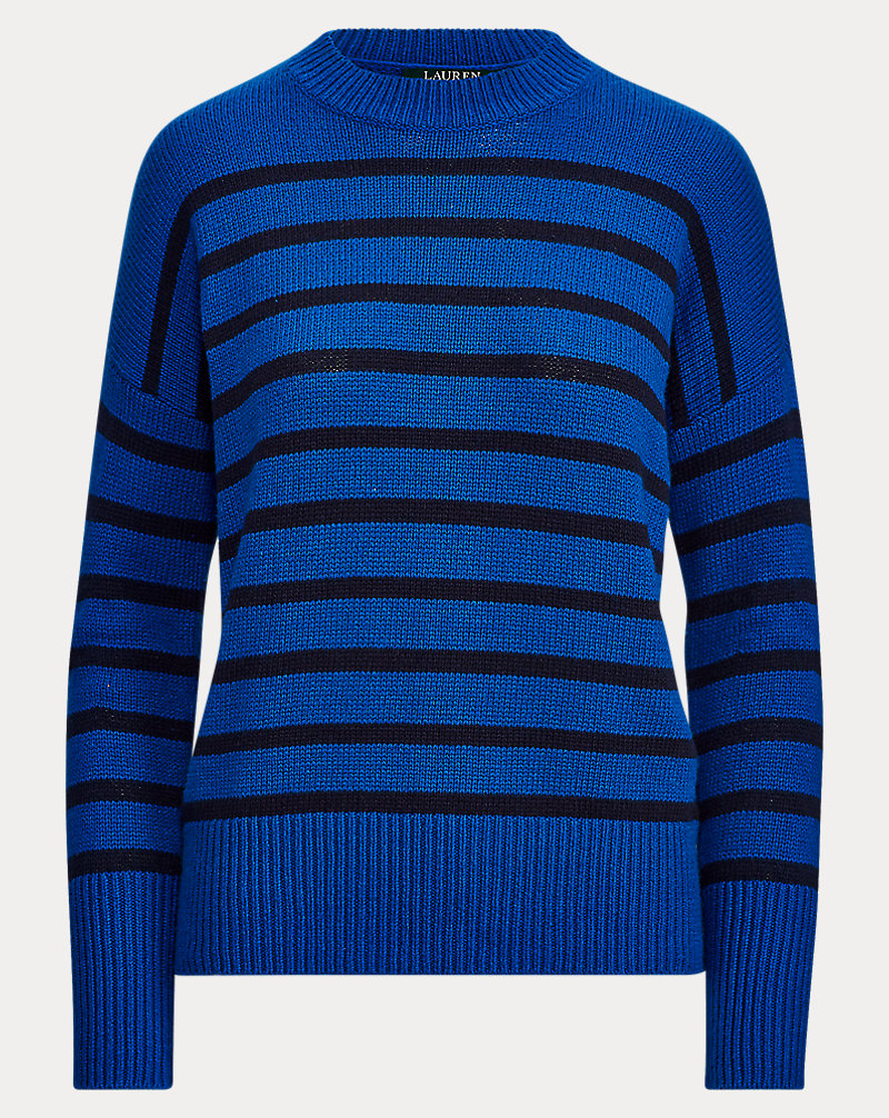 Striped Cotton-Blend Sweater Lauren 1
