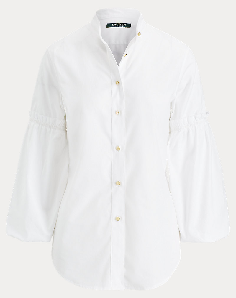 Broadcloth Bishop-Sleeve Shirt Lauren Petite 1