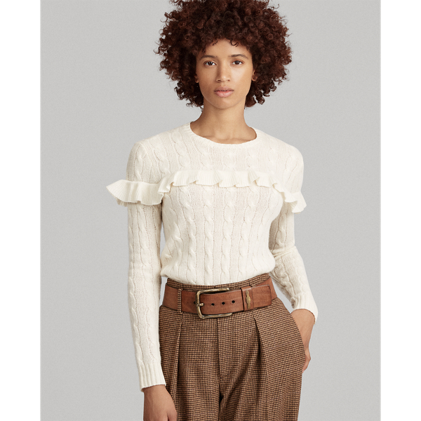 Ruffled Wool-Blend Sweater Polo Ralph Lauren 1