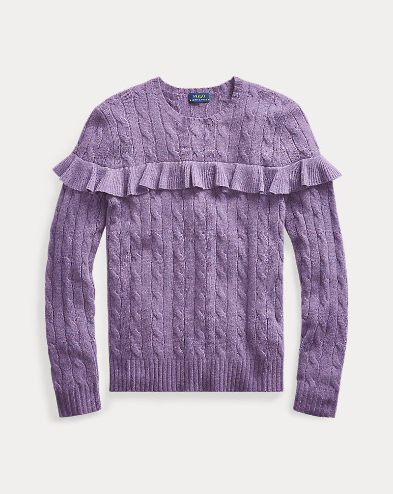 Ruffled Wool-Blend Sweater Polo Ralph Lauren 1