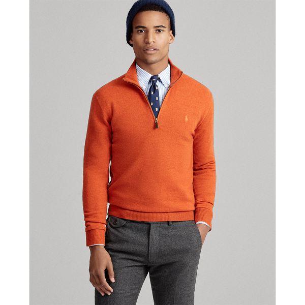 Pull Ralph Lauren semi zippé homme