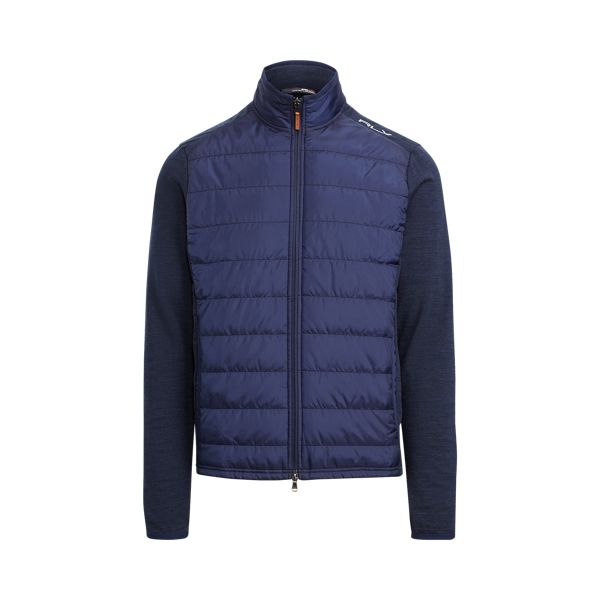 Polo paneled top down hoodie